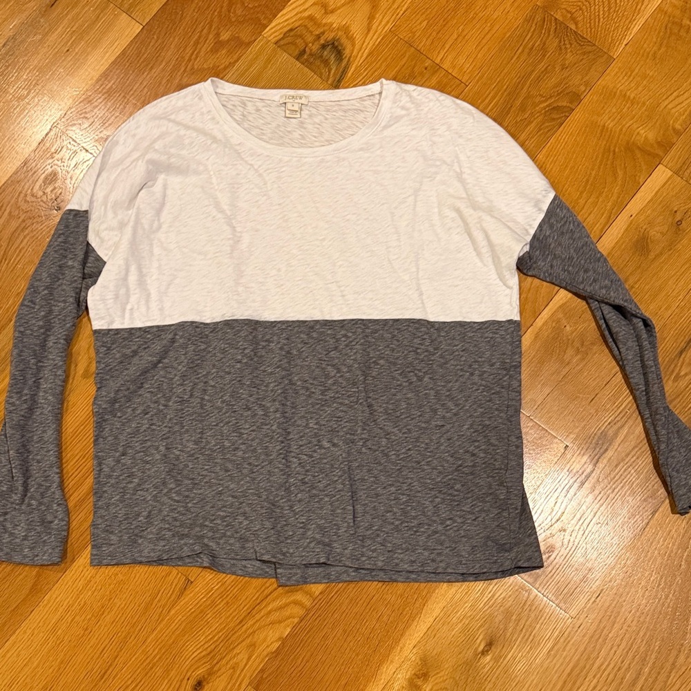 J. Crew Soft White Crew Neck Shirt medium